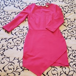 A'gaci Womens Hot Pink‎ 3/4th sleeve dress size M